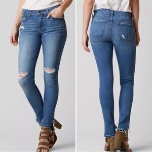 Flying Monkey Mid-Rise Ankle Skinny Stretch raw hem Jean 27